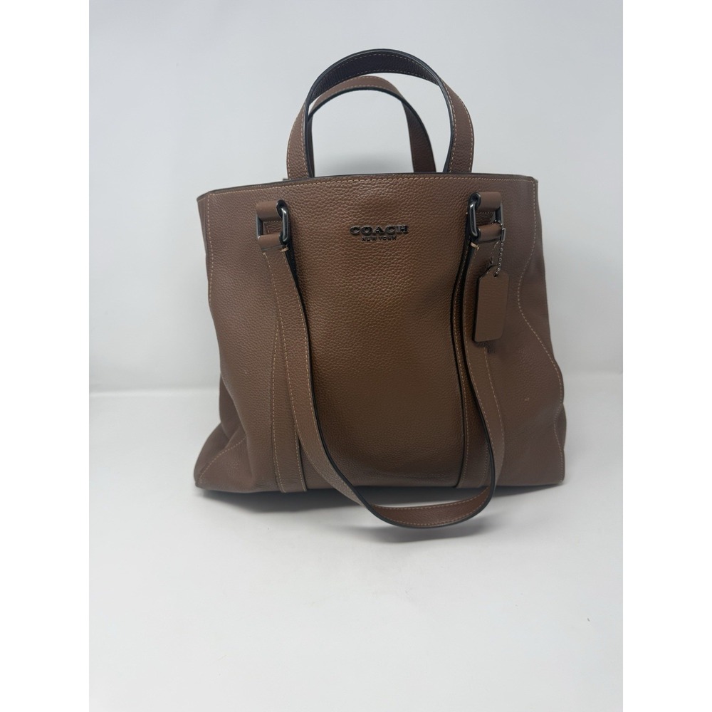 Coach Hudson C8157 Double Handle Tote Bag Leather, Saddle Brown